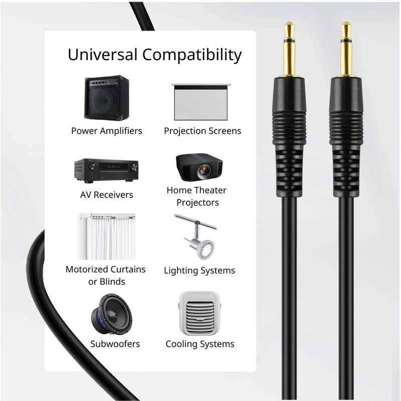 TNP Products TNP 3.5mm Mono Cable (10FT) - 12V Trigger Cable, IR Infrared Sensor Receiver Extension, 3.5mm 1/8" TS Monaural Mini Mono Audio Plug Jack Connector Male to Male - Image 5